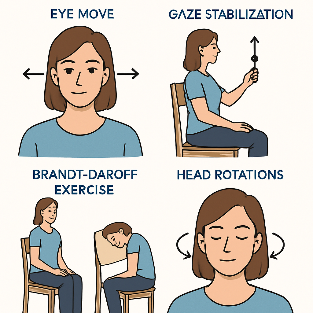 Une technique de repositionnement bénéfique pour les VPPB, impliquant des mouvements spécifiques de la tête.